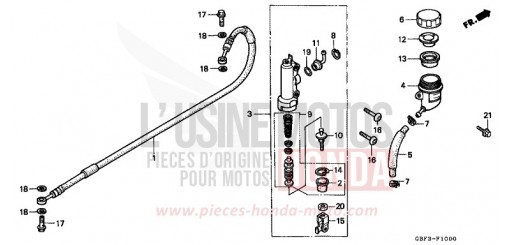 MAITRE-CYLINDRE FREIN AR. CR80RX de 1999
